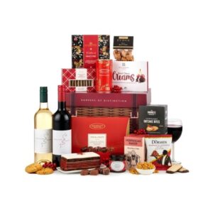 Classic Christmas Gift Box with Wine