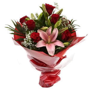 Special Rose and Lily Bouquet